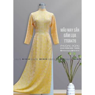 Áo Dài Truyền Thống Gấm Lụa TTGR476